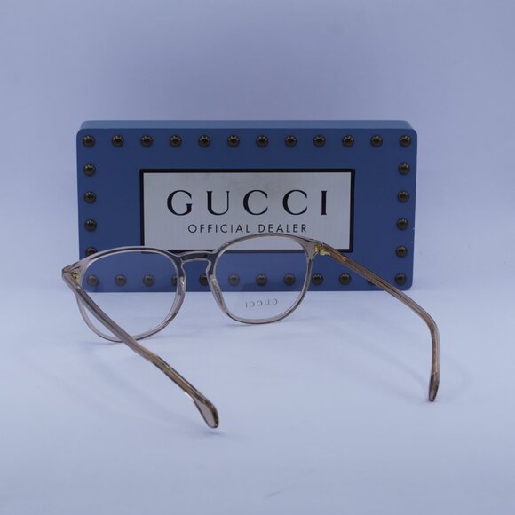 Gucci GG0551O 020 Square 55mm Eyeglasses - Transparent Light Brown - Picture 10 of 11